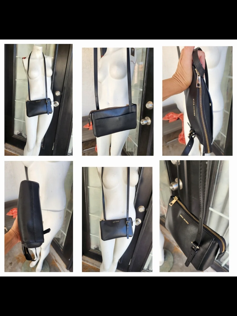 Marc Jacobs Black Leather Crossbody Bag - Picture 2 of 2